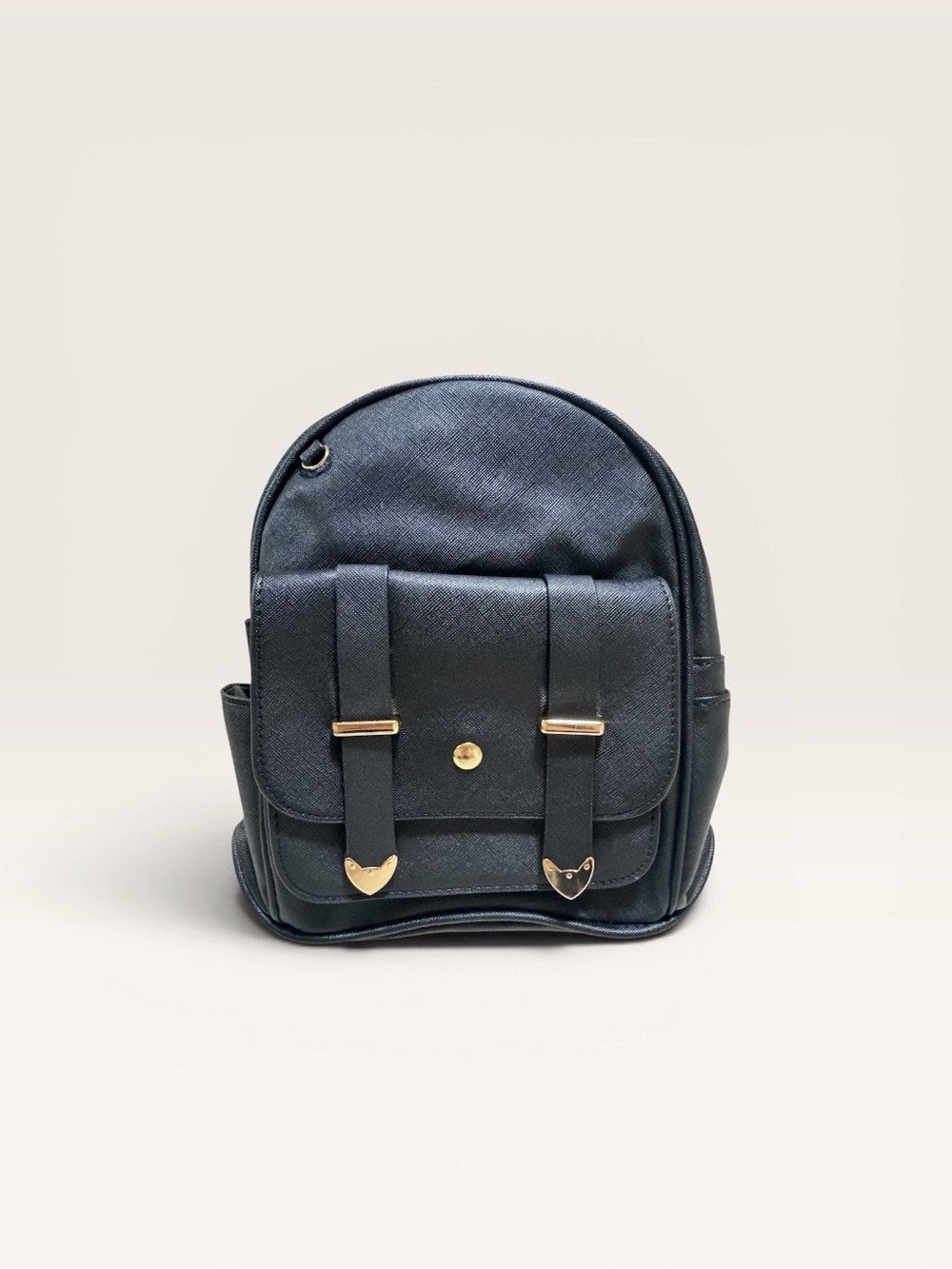 Black Mini Backpack Purse | Faux Leather | Gold Hardware | Everyday Bag